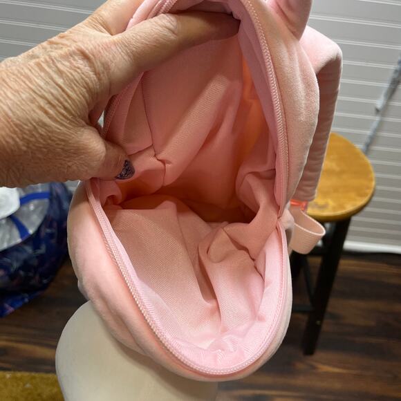 Gloveleya Toddler Stuffed Bunny Pale Pink Soft Backpack 9” - Picture 5 of 11